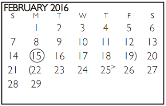 District School Academic Calendar for Swift Elementary for February 2016