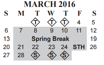 District School Academic Calendar for Homer Dr Elementary for March 2016