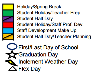 District School Academic Calendar Legend for Academy At Carrie F Thomas