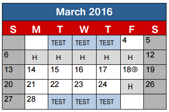 District School Academic Calendar for Gladys Polk Elementary for March 2016