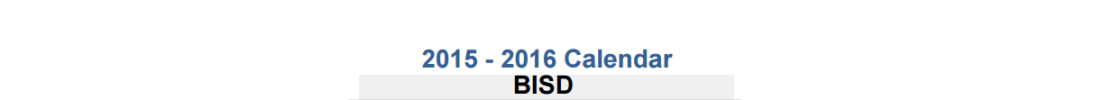 District School Academic Calendar for Brazos County Jjaep