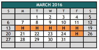 District School Academic Calendar for Crossroads High School for March 2016