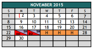 District School Academic Calendar for Mcalister Elementary for November 2015