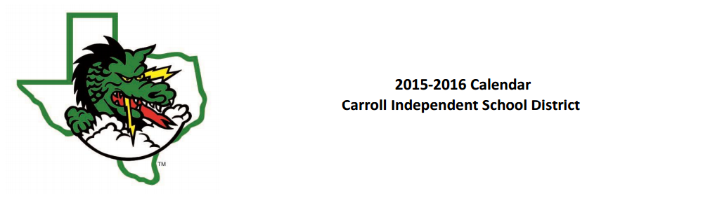 Carroll Senior High School School District Instructional Calendar 