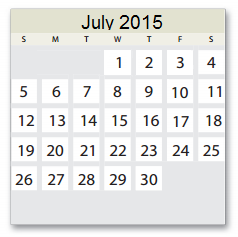 District School Academic Calendar for Mccoy Elementary for July 2015