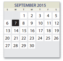 District School Academic Calendar for Country Place Elementary for September 2015