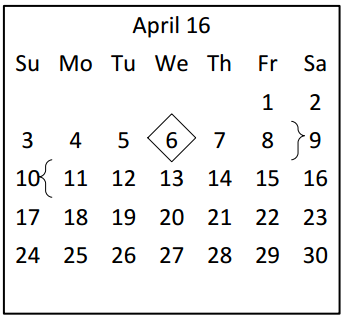 District School Academic Calendar for Cypress Grove Intermediate for April 2016