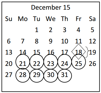 District School Academic Calendar for A & M Consolidated Middle School for December 2015