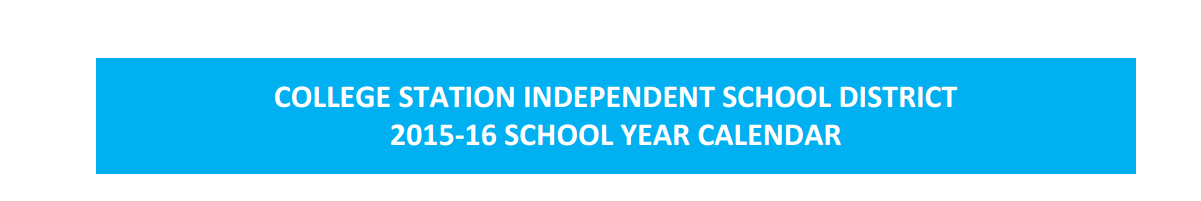 District School Academic Calendar for Center For Alternative Learning