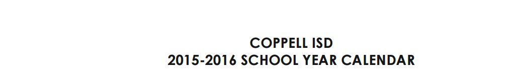 District School Academic Calendar for Coppell Middle East