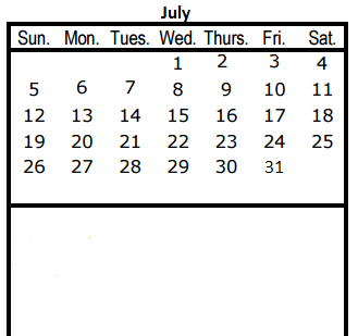 District School Academic Calendar for Elisha M Pease Elementary School for July 2015