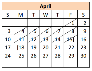 District School Academic Calendar for Eloy Garza Salazar Elementary for April 2016