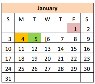 District School Academic Calendar for Eloy Garza Salazar Elementary for January 2016