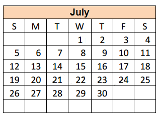 District School Academic Calendar for Le Noir Elementary for July 2015