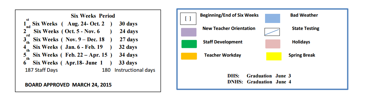 District School Academic Calendar Key for Dora M Sauceda Middle School