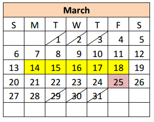 District School Academic Calendar for Le Noir Elementary for March 2016