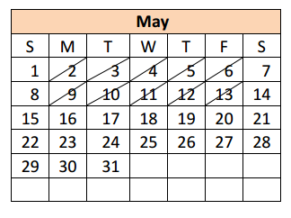 District School Academic Calendar for Daniel Singleterry Sr for May 2016