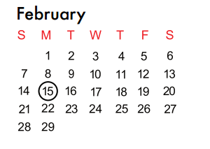 District School Academic Calendar for Grace R Brandenburg Intermediate for February 2016