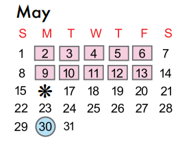 District School Academic Calendar for Bilhartz Jr Elementary for May 2016