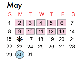 District School Academic Calendar for Hyman Elementary for May 2016