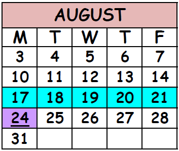 District School Academic Calendar for Mandarin High School for August 2015