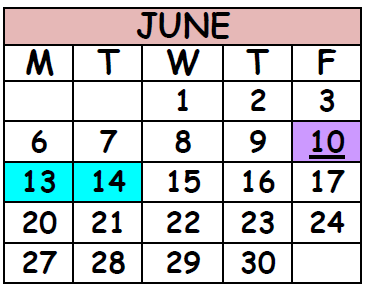 District School Academic Calendar for Mandarin High School for June 2016