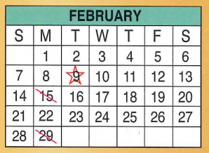 District School Academic Calendar for Language Development Center for February 2016