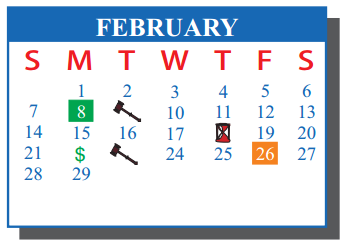 District School Academic Calendar for J J A E P for February 2016