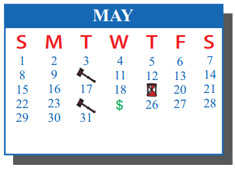 District School Academic Calendar for De La Vina Elementary for May 2016