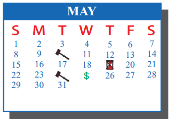 District School Academic Calendar for J J A E P for May 2016