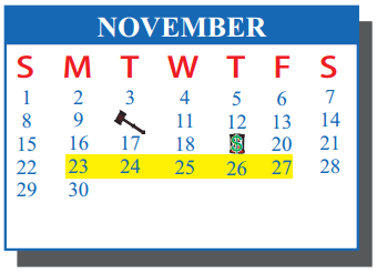 District School Academic Calendar for Hargill Elementary for November 2015