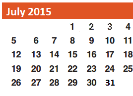 District School Academic Calendar for Cornerstone Elementary for July 2015