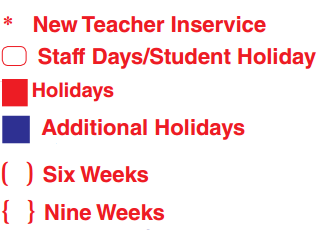 District School Academic Calendar Legend for James B Havard Elementary