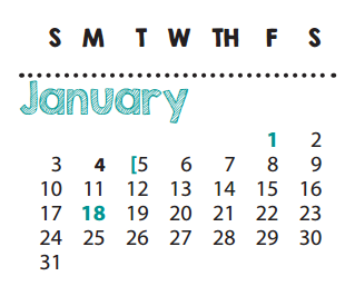 District School Academic Calendar for Bussey Middle for January 2016