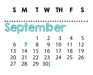 District School Academic Calendar for Coyle Middle for September 2015