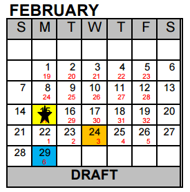 District School Academic Calendar for Excel Academy (murworth) for February 2016
