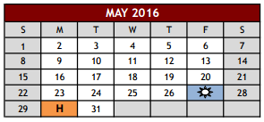 District School Academic Calendar for Bransford Elementary for May 2016