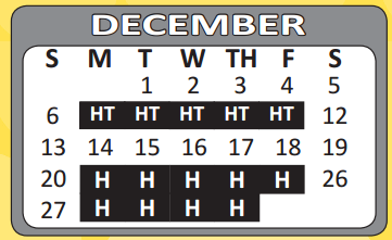 District School Academic Calendar for Fenley Transitional Middle School for December 2015