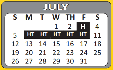 District School Academic Calendar for E H Gilbert Elementary for July 2015