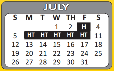 District School Academic Calendar for Jewel C Wietzel Center for July 2015