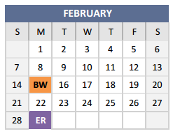 District School Academic Calendar for Highland Park Middle School for February 2016