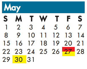 District School Academic Calendar for Elliott Elementary for May 2016
