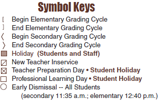 District School Academic Calendar Legend for Roberta Wright Rylander Elementary