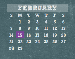 District School Academic Calendar for Kohrville Elementary School for February 2016
