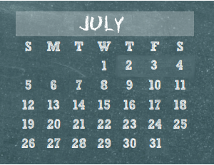 District School Academic Calendar for Wunderlich Intermediate for July 2015