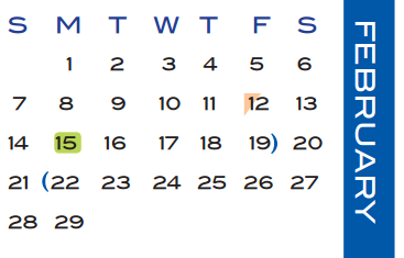 District School Academic Calendar for Huggins Elementary for February 2016