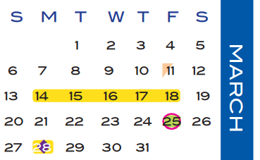 District School Academic Calendar for Long Elementary for March 2016