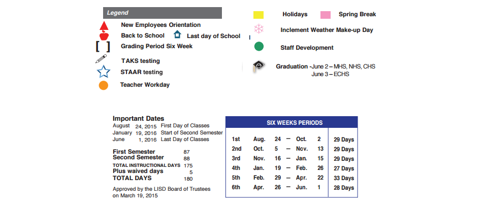District School Academic Calendar Key for H B Zachry Elementary School