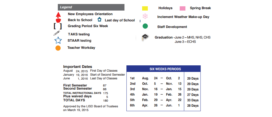 District School Academic Calendar Key for T Sanchez El / H Ochoa El