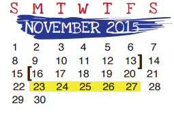 District School Academic Calendar for Ligarde Elementary School for November 2015